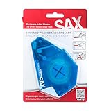 SAX ICEBERG Einhand-Klebebandabroller, Blau, inkl. 1 x Klebeband, Einhand-Bedienung, für...