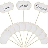 50 Stück Weiß Flaggen Kennzeichnung Fähnchen Zum Beschriften,9 x 15 cm Buffet Fähnchen Zum...