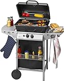 Clatronic® Gasgrill mit 2 Heizzonen | individuelle Temperatursteuerung | inkl. Grillrost +...