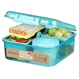 Sistema Bento Box Ocean Bound Plastic Brotdose mit Fächern | 1,25 L Lunchbox mit...