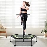 ONETWOFIT 114cm Trampolin lndoor,Rückprall Trampolin für Erwachsene, Leises Mini Trampoline für...