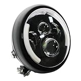 LED-Motorrad-Scheinwerfer für Kawasaki 7,5 Zoll (17,9 cm), LED-Scheinwerfer, weiß/bernsteinfarben,...