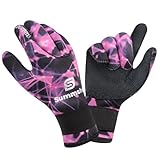 Summshall Neoprenhandschuhe 3mm Neopren Handschuhe für Damen Herren Thermisch Anti-Rutsch...