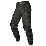 CARWORNIC Herren Camouflage Hose Cargohose Taktische Hose Für Herren Wasserdicht Outdoor Hosen...