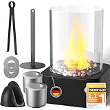 DOGNNAK Bioethanol Tischkamin,Tragbarer Tischfeuer Outdoor & Indoor,Tischfeuer Set mit 2...