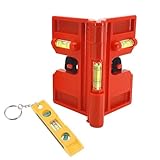 YFaith Pfostenwasserwaage, Magnetisch Winkelwasserwaage, Tragbar Magnet Wasserwaage, Verstellbarer...