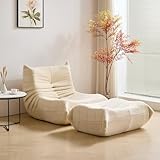 okwish Schlafsofas Relaxsessel mit Rückenlehne und Fußstütze, Lazy Sofa, Indoor-Sitzkissen,...