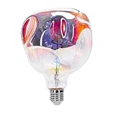 LED Deko-Leuchtmittel Spiral-Filament Glühlampe 'Alien' kugelförmig verspiegelt Sockel E27 4W G125...