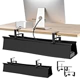 wowspeed Kabelkanal Schreibtisch Ohne Bohren, Kabel Management für Schreibtisch