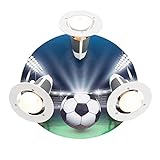 Elobra Deckenlampe Kinderzimmer 'Fußball' | Hochwertige Wandlampe Kinderzimmer für Jungen aus Holz...
