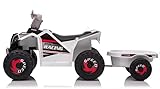 GOPLUS Kinderfahrzeug ATV, 6V Elektroauto mit Anhänger abnehmbar, Electro Traktor 12V mit...