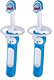 MAM Baby's Brush Zahnbürste für Neugeborene, mit Sicherheitsring, kleiner Kopf und kurzem Griff,...