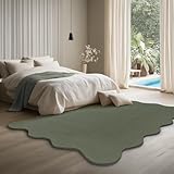 the carpet Lina Shape Scallop Teppich, Kunstfell, Flauschiger Teppich, Anti-Rutsch Unterseite,...