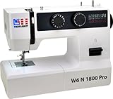 W6 Nähmaschine N 1800 Pro mit 25 Programmen | Freiarm | automatischer Einfädler | CB-Greifer |...