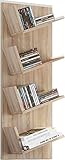 VCM Holzregal hängend | platzsparendes Regal | Maße: H. 90 x B. 33 x T. 16 cm | Elegantes Regal...