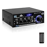 HiFi-Verstärker AK45 Mini Bluetooth Stereo-Audioverstärker Receiver 12V/ 220V 400W 2 Kanäle...