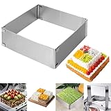 Backrahmen Rechteckig Verstellbar Tortenring Eckig - Backform Eckig Verstellbar Backrahmen...