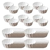 Whnbuij Backförmchen | 50 x Basken-Kuchen-Papier-Backförmchen, Desserteinlagen, 1,2 cm, 1,2 cm,...