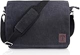 TRAVANDO Laptoptasche 14-16 Zoll Laptop Tasche Herren Umhängetasche Canvas Segeltuch Kuriertasche...