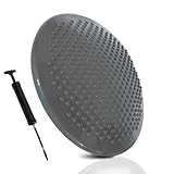 Ballsitzkissen Noppen 37 cm Grau + passende Pumpe | Fitness, Yoga, Reha, Rückentraining...