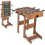 COSTWAY Tischkicker klappbar, Kickertisch inkl. 18 Kicker und 2 Bällen, Spieltisch für Erwachsene...