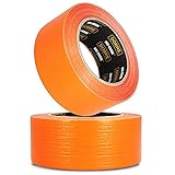 UNI-GRADE® Putzband 46 m x 48 mm Robustes Fassadenband Abdeckband Orange | Putzerband Schutzband...
