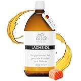 Lachsöl 1000ml für Hunde und Katzen - Von Tom & Leo – Wildlachsöl mit Omega 3-6-9, Ideal für...