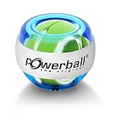 Powerball Lightning Blue, gyroskopischer Handtrainer mit blauem Lichteffekt, transparent-blau, das...