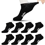 Jeasona 8 Paare Bambus Socken Herren 43-46 Kurz Sneaker Schwarz Bambussocken Herren 43-46 Ohne Gummi...