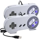 AYWHP 2 PCS USB Classic Controller Gamepad Joypads, klassischer USB Gamepad-Joystick für SN-ES...