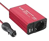 ALLWEI 300W Spannungswandler 12V 230V Wechselrichter mit Typ-C & USB Anschluss - für Auto,...