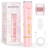 Rasierer Damen 2-in-1 Damenrasierer Elektrisch für Körper Scham und Nase Intimrasierer für Frauen...