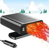 Autoheizung,2 in 1 Auto Heizlüfter 12V 200W Auto Heizung Entfroster 360° Drehbar Entfroster...