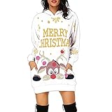 Weihnachtskleider Damen Schwarzes Kleid Damen Sexy Christmas Sweater Weihnachtskostüm Mini Rock...