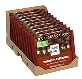 Ritter Sport Voll-Nuss (10 x 100 g), Vollmilchschokolade mit ganzen Haselnüssen, knackig geröstet,...