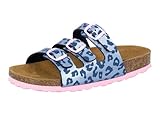 Lico Mädchen Bioline Kids Pantoletten, Blau Rosa, 34 EU
