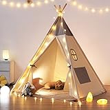 Tipi Zelt für Kinder, besrey Tippi Kinderzelt,Kinderzelt Spielzelt Tipizelt Indoor aus Baumwolle...