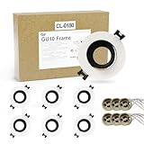 GY 6er Einbaustrahler Blendschutz GU10 Set LED Spot Einbauleuchten Weiß,Runder Einbaurahmen LED...