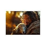 IEPOZWA Wandkunst Leinwand Malerei jesus bild, Jesus in der Natur Jesus bilder Decor, Plakat Und...