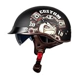 Traditionelle Stile, Motorradhelm, Herren, leicht, langlebig, Fahrrad-Kopfbedeckung für Damen und...