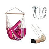 AMAZONAS Hängesessel Brasil Set Grenadine | Brasil Hängesessel + Deckenhaken Power Hook +...