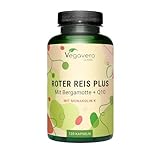 Roter Reis Plus Kapseln Vegavero® | 2,9 mg Monakolin K | Komplex mit Bergamotte + Artischocke + Q10...