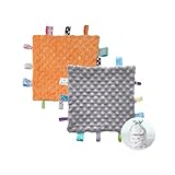CREVENT Tag Sicherheitsdecken für Babys, weiche kleine Lieben für Mädchen, Baby-Tröster,...