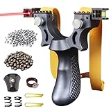 HIULLEN Steinschleuder Profi Für Jagd, Zwille Steinschleuder, Schleuder Set mit 2 Gummibändern 200...