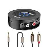 Bluetooth 5.2 Empfänger für Stereoanlage, AUX Bluetooth Adapter Klinke 3.5, Lossless-Level HiFi...