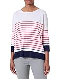 Armor Lux Damen Marinière Oversized À Manches 3/4 Col Rond en Coton Léger Femme Pullover,...