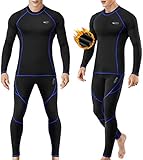MOBIUSPHY Thermounterwäsche Herren, Funktionsunterwäsche Skiunterwäsche Winter Thermowäsche Set...