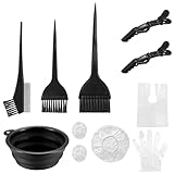 Haarfärbepinsel Set, 10 Stk Haare Färben Zubehör, Haar Färben Färbung Tool, mit Bürstenkamm,...