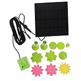Milisten Solarbetriebene Gartenpumpe mit Blumendesign für Teich Pool und Garten Leise und Effizient...
