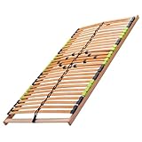 DaMi Lattenrost Buchenholz Basic starr (Zerlegt) 80 x 200 cm I 7 Zonen Lattenrahmen mit 5-Fach...